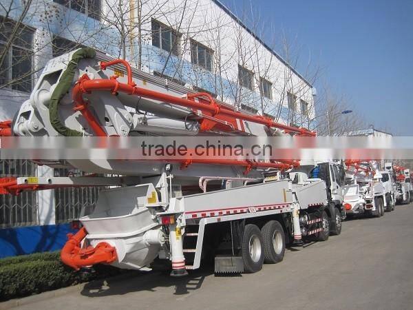 Most Popular 42m, 45m Truck-Mounted Concrete Boom Pump with Isuzu Chassis