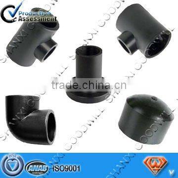 Black PE Pipe Socket Fusion Jointed Fittings