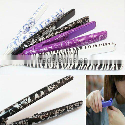 Ceramic flat hair straightener blk hair iron tourmaline MINI STRAIGHTENER IRON