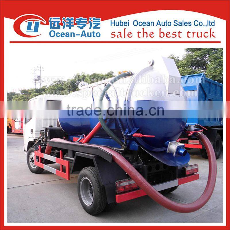 small size 4cbm vacuum tank truck sewage truck