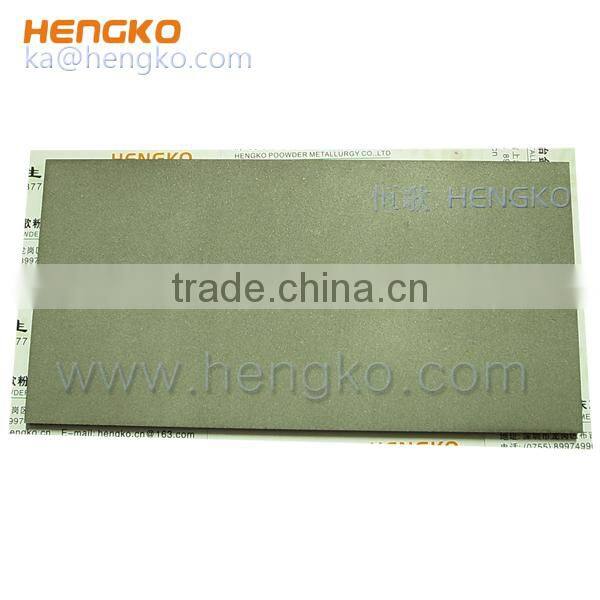 0.2um - 90 microns filtering gases liquids porous metal SS sheet