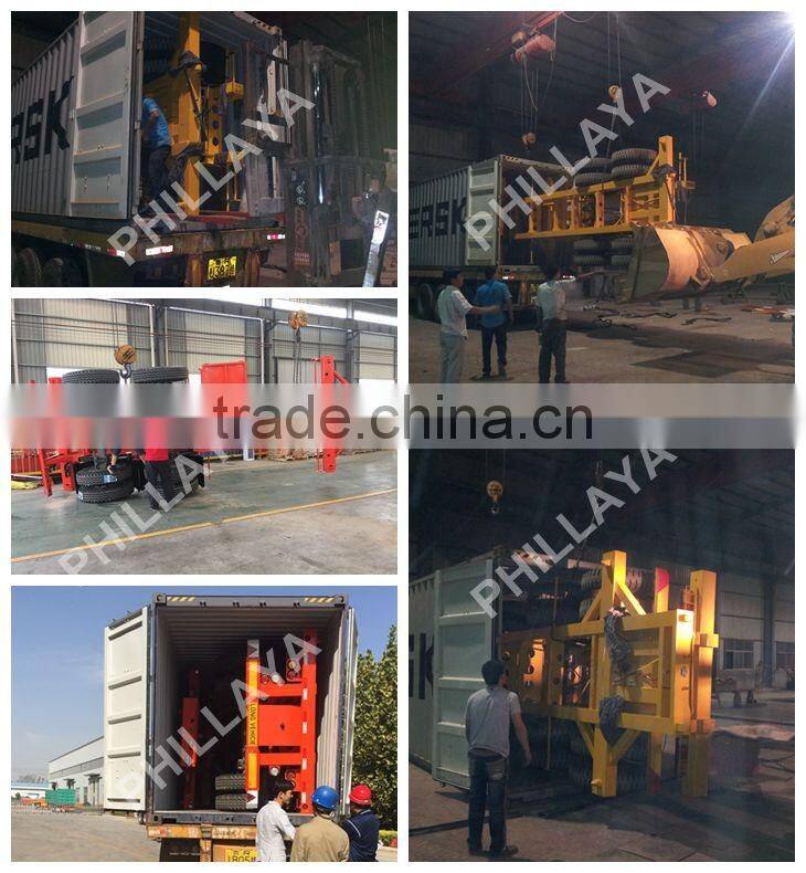 2017 40ft 3 Axle Retractable skeletal Container Semi trailers for Sale