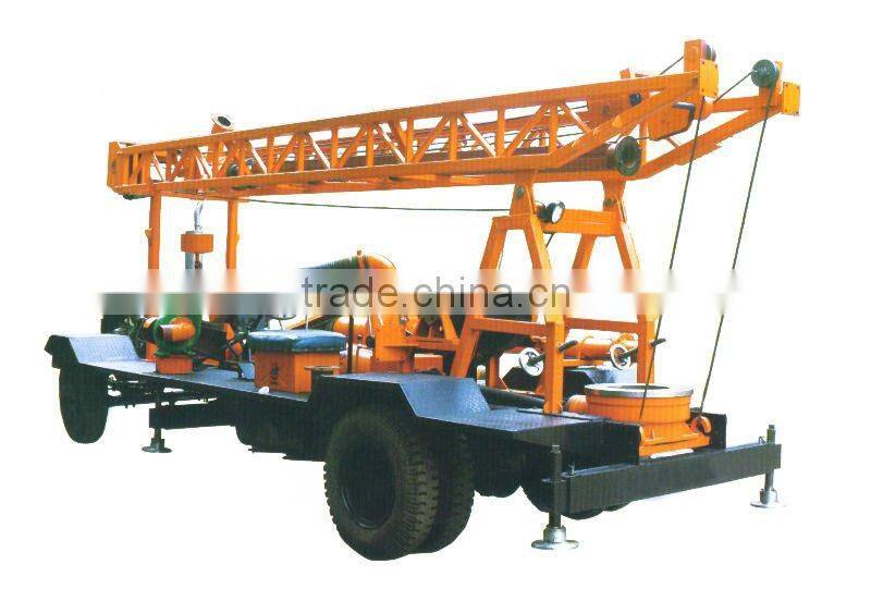 mobile truck-mounted water well drilling rig