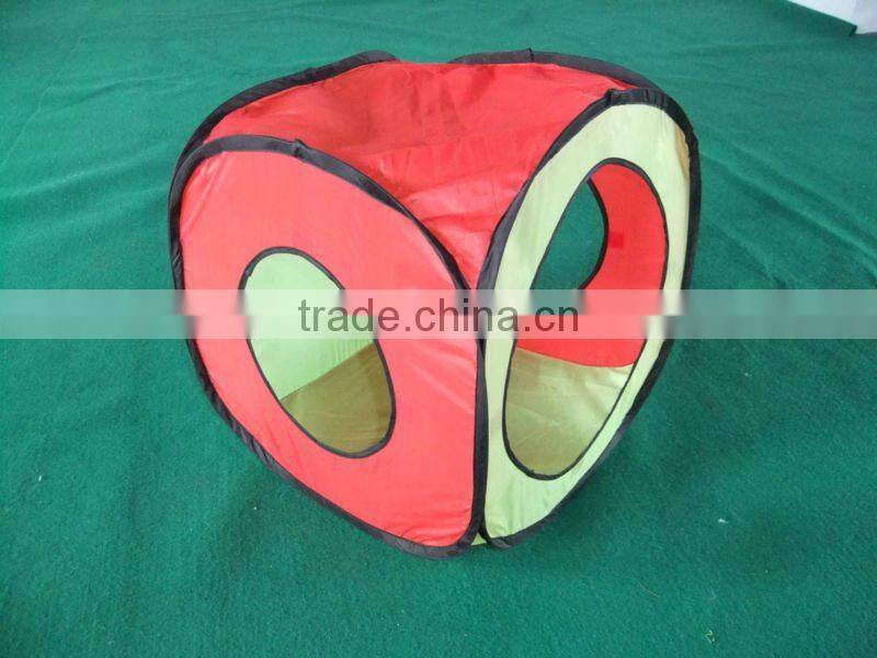 Yellow OEM Playing Cat Folding Tunnel Outdoor Pet Tunnel Cat Tunnel