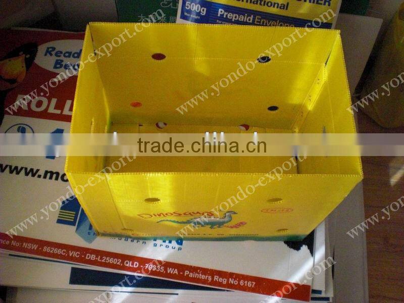 Nestable corrugated plastic tote