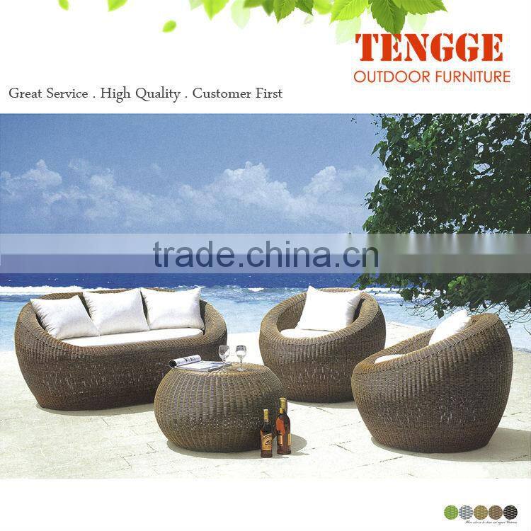 Aluminum outdoor furniture wicker material sofa TG6030