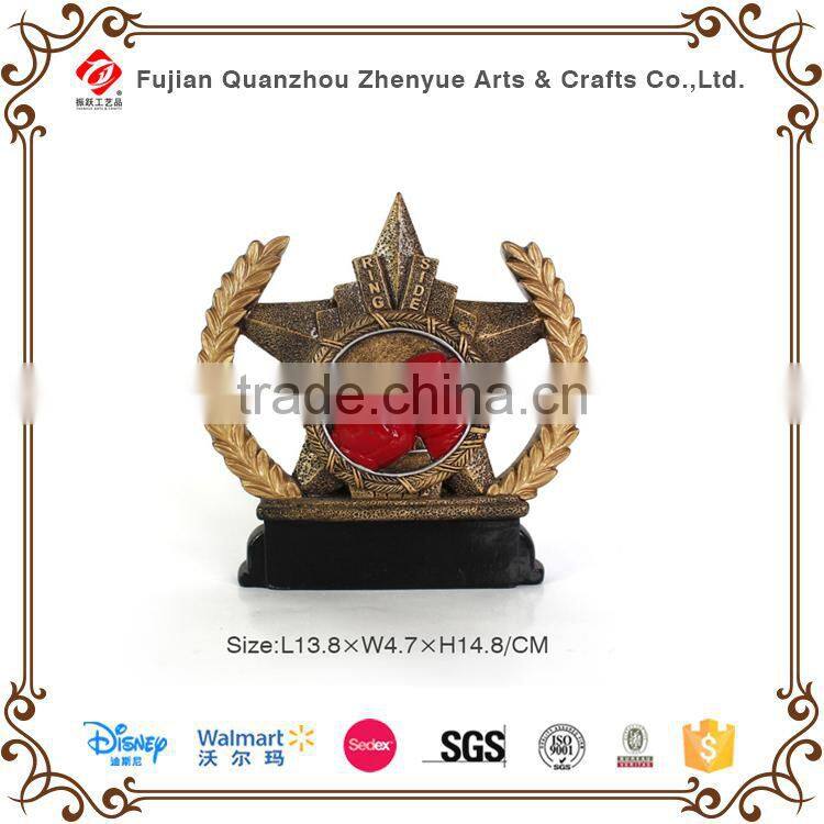 2015 cheapest polyresin sports trophy cup