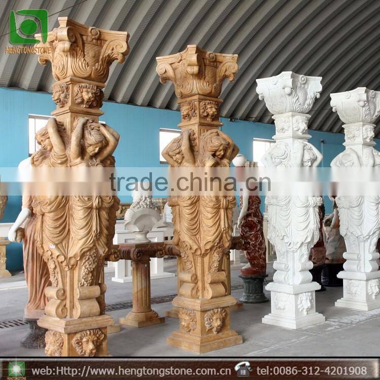 Marble Figure Square Pillar Design