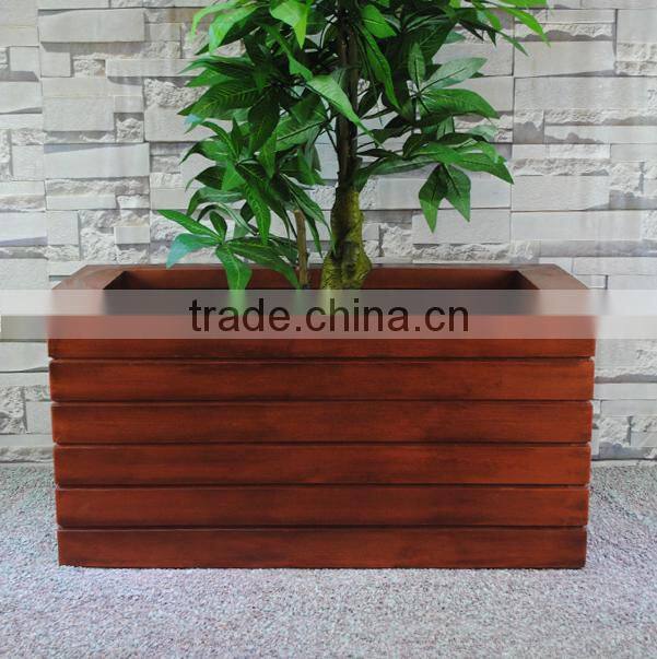 Strong Fiberglass Whitout Bottom Square Artificial Stone Planter