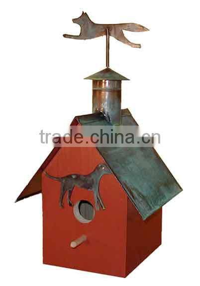 Decorative Garden Bird Feeder, Wooden Garden Bird Feeder with Sparrow on Top and Flower design