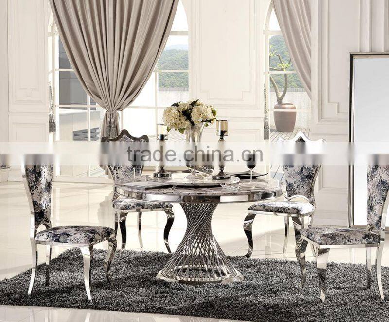 TH381 Durable Marble Top Round Dining Table
