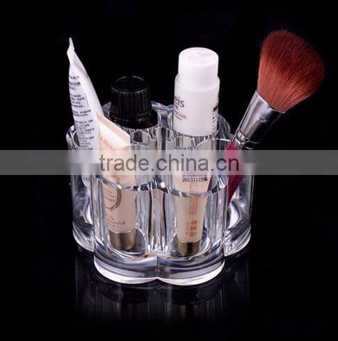 cy270 home Women's Fashion Beauty Designer Cosmetic Box Plum Flower Clear Acrylic Shaped Cosmetic Lipstick Brush Holder Makeup