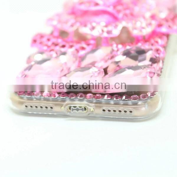 pc + tpu phone case diamond sticker phone shell for iphone 7