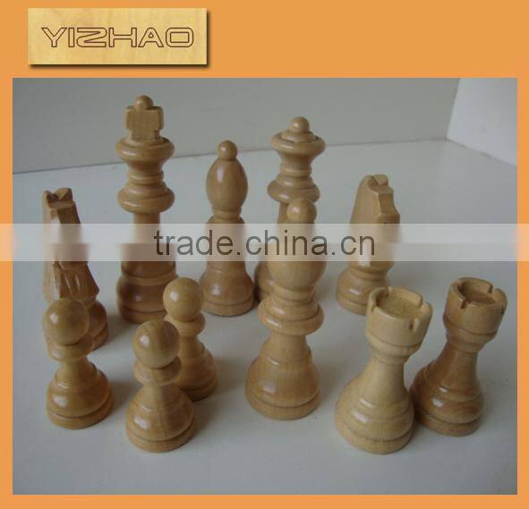 Solid wooden chess set