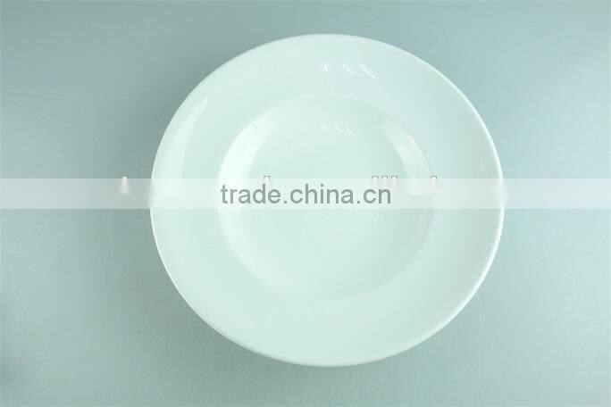 Wholesale ceramic white dinner plate Stocked restaurant&hotel Cheap Plain Plate Bulk White Ceramic Dinner Plates