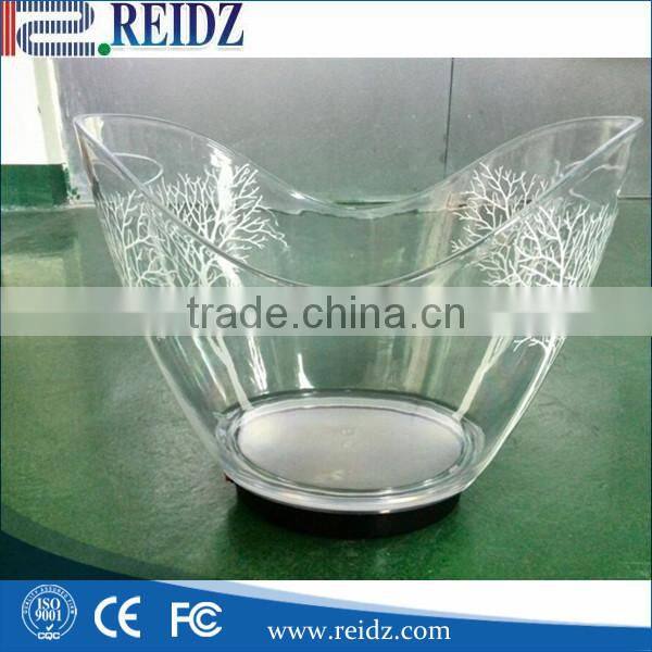 Clear Plastic Ice Bucket For Wine cooler