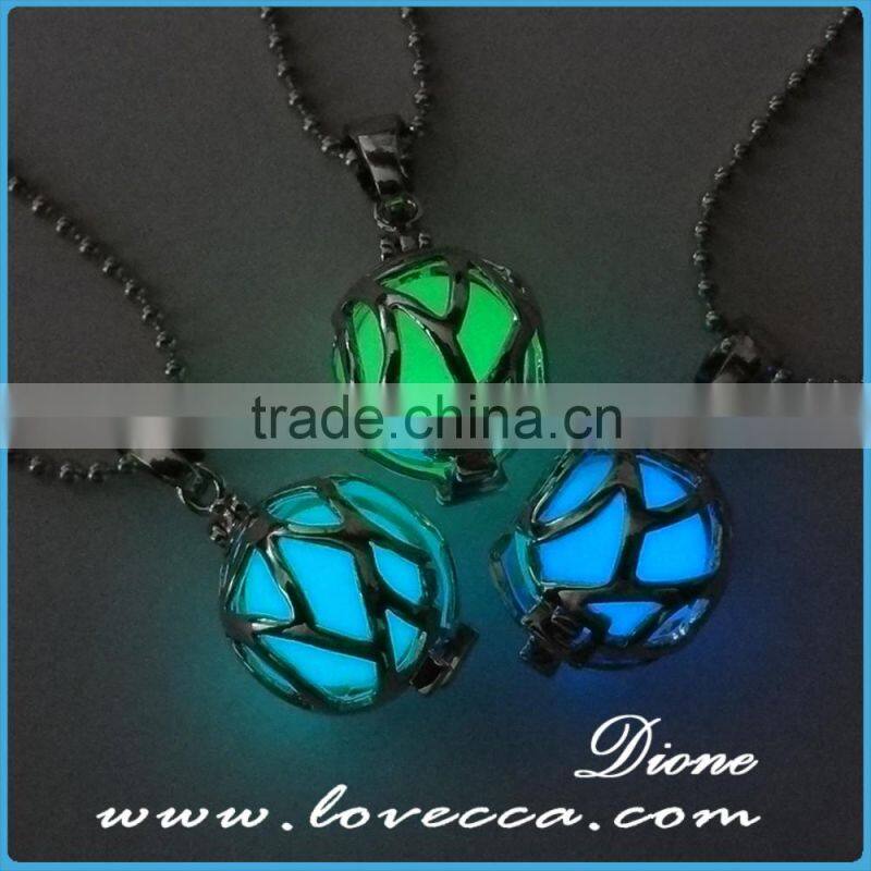 Glowing in dark brass necklace Pendant Personalized jewelry glowing pendant