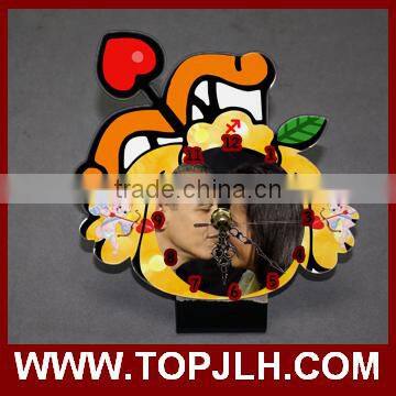 6 inch couple lovers clock sublimation printing MDF wall clock