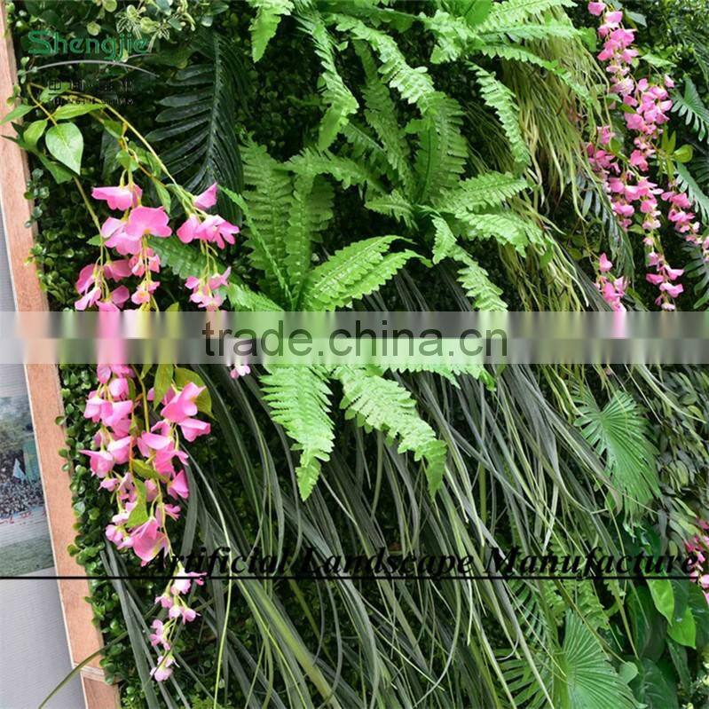 Fake Foliage Plant Wall Hanging Silk Vertical Green Plant Wall