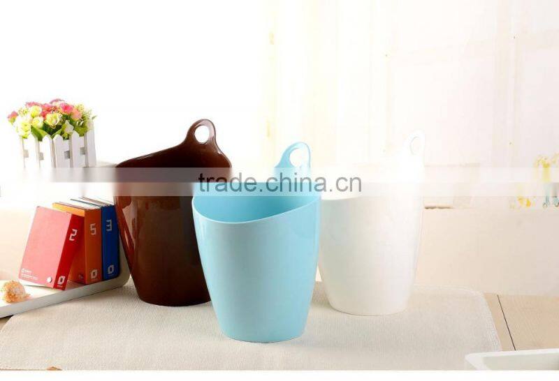 plastic dust bin trash can Simple European style waste bins PP dust bin shake covered trash can cute round trash can with lid