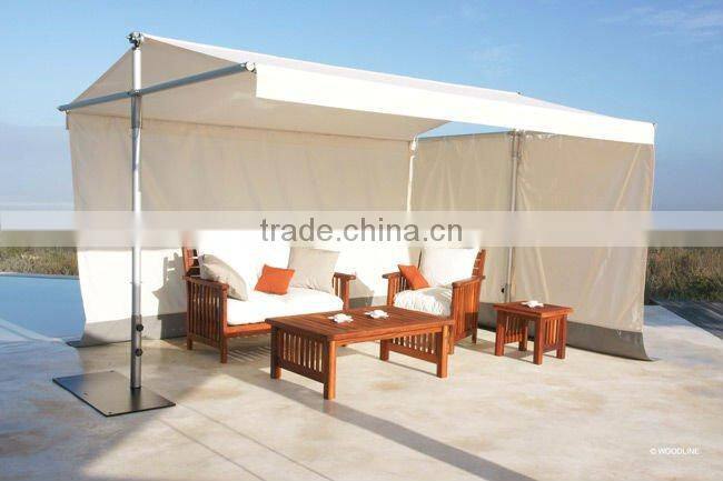 outdoor UV protecting beach parasol with iron tilt