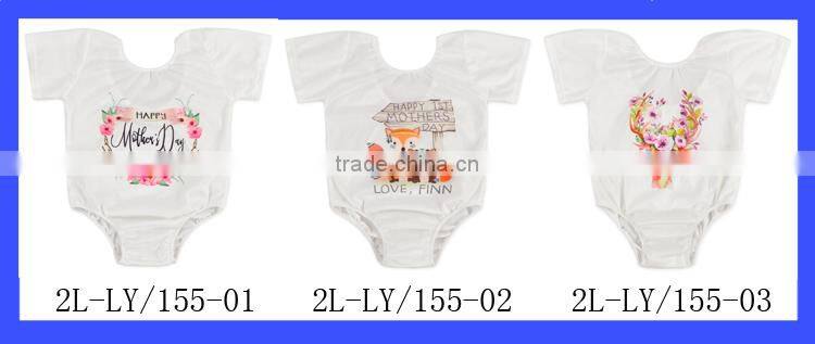 3 Pack Infant And Toddler White Summer Jumpsuits Natural Organic Blank Baby Onesie