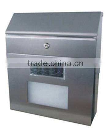 FQ-199 Qualified Solar Led Mailbox with Newspaper Holder, house number light mailbox,wall mounted mailbox