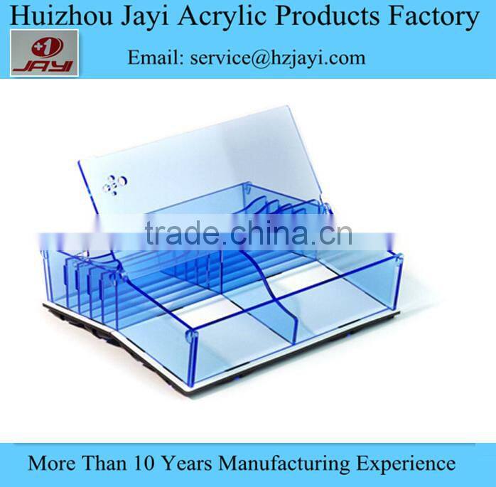 Chinese supplier acrylic stationary rack and pen holder clipboard