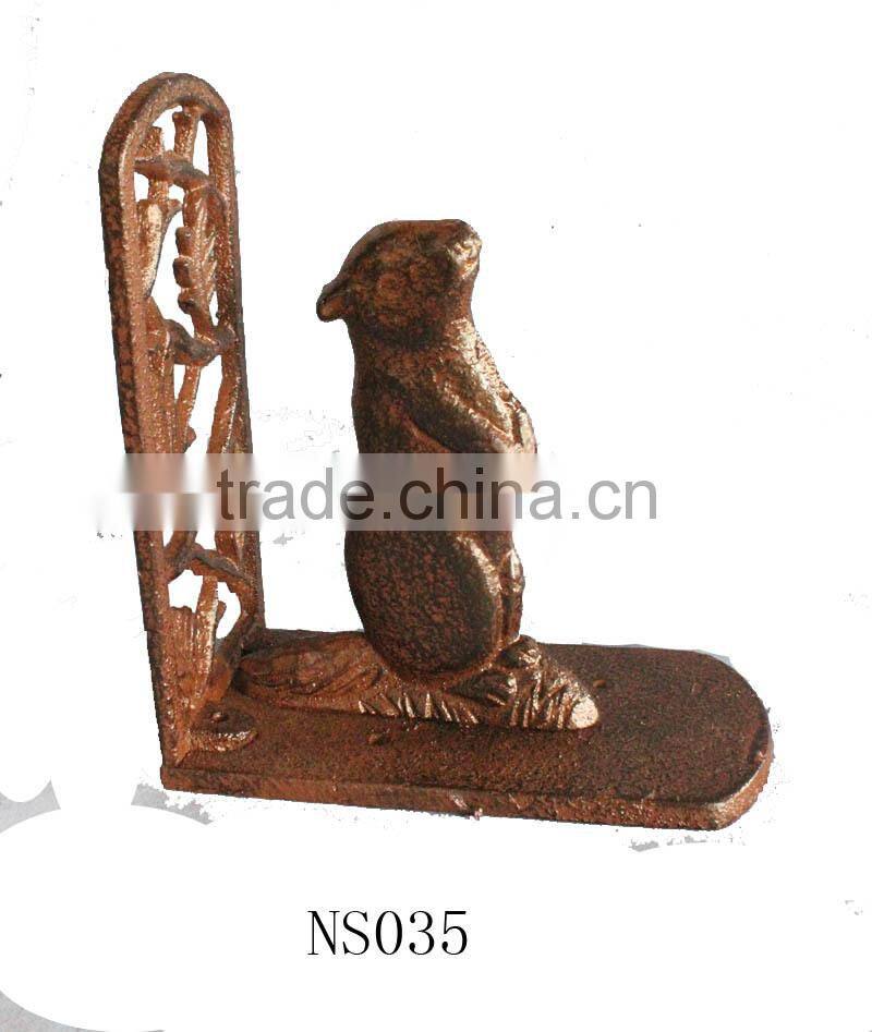 antique brown cast iron reading holder bookend decoration for house and school