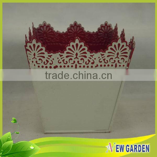 Fashionable latest design beautiful indoor metal artificial flower pot