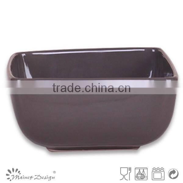 Stoneware bowls solid glaze 5.7inch ceramic square bowls