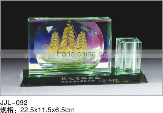 crystal office pencil vase