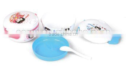 Plastic small round double lunch boxes/Insulation boxes