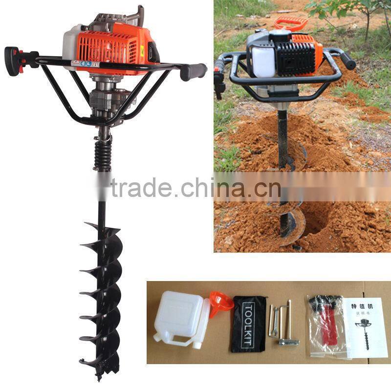 68cc 2200w Hand-Held Manual Soil Drilling Machine Portable Hand Ground Hole Drill Earth Auger