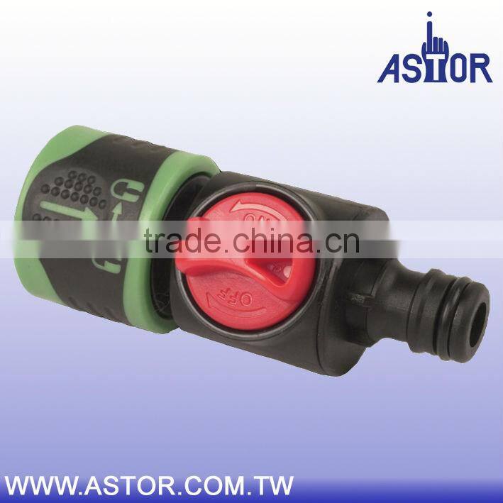 Garden Hose Connector with Manual Valve