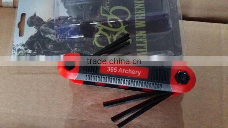 40Cr plastic handle folding hex key wrench set allen square key wrench