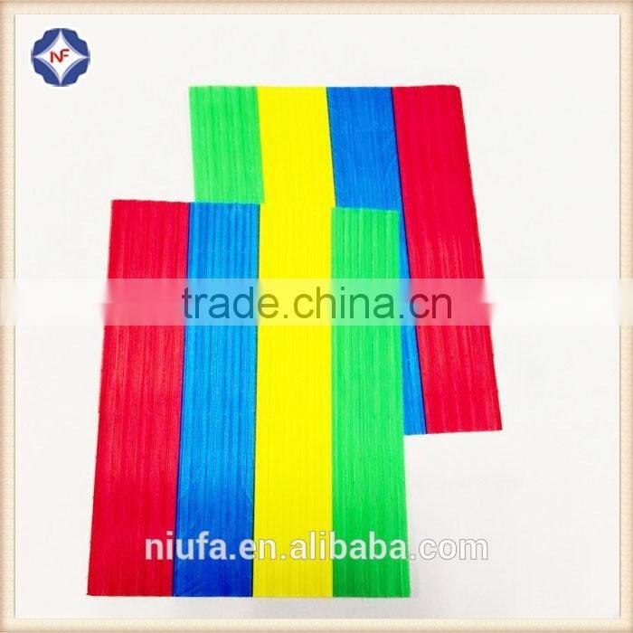 custormized precut printed plastic gang twist tie with single wire for packaging