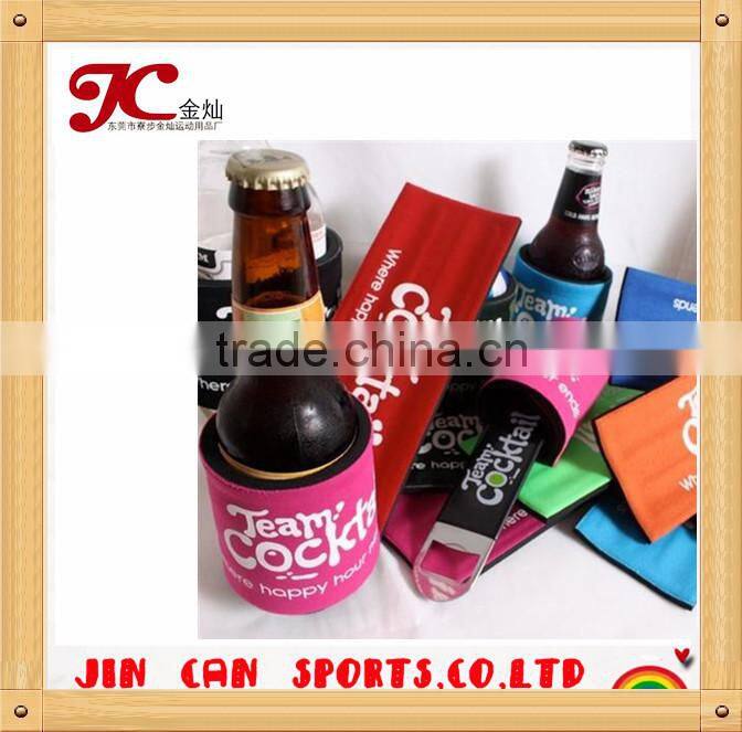 Promotional logo printing neoprene slap wrap can cooler