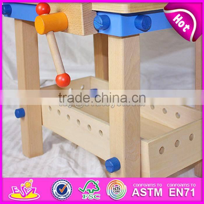 Best educational assemble tools wooden toy tool bench for children W03D043