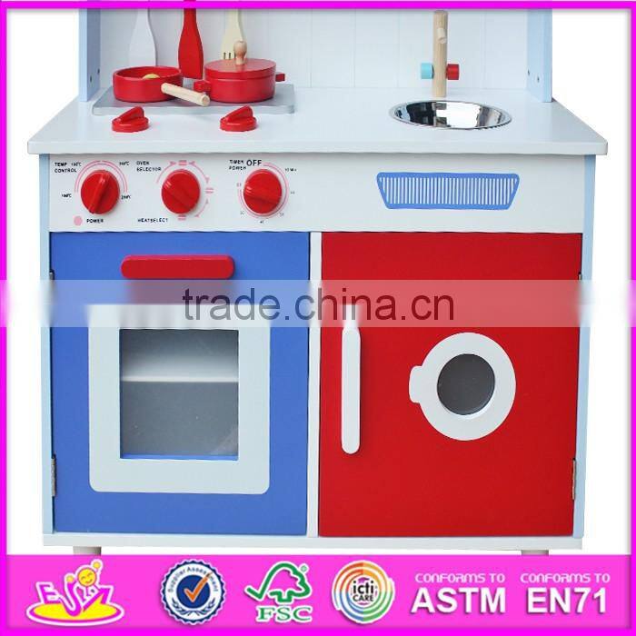 2016 new design preschool toy wooden children play kitchen sets W10C244