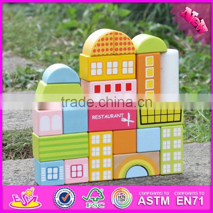 2017 new design 22 pieces educational toys wooden children building blocks W13A123