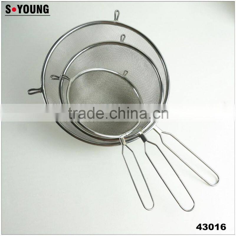 43016 Set of 3 Fine Mesh Stainless Steel Strainers