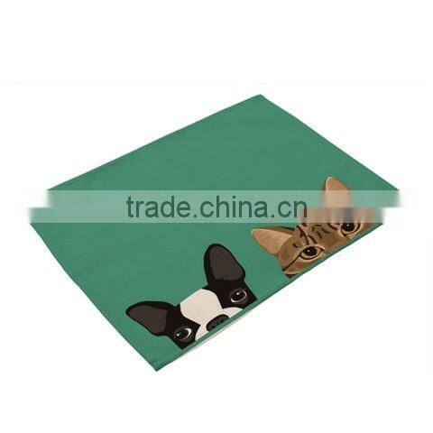 Animal Printing Table Dinner Napkin Linen Cotton Folding Design For Home Restuarant Decoration Pieces