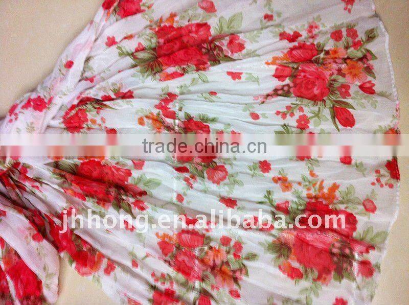 fashion floral chiffon scarf