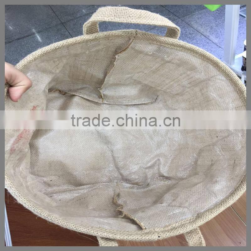 Christmas gift tote bag jute fabric recycling gift bag