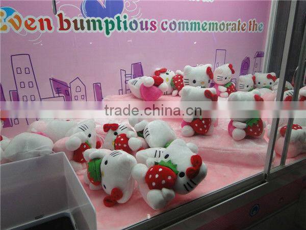 Hot Sale / DF-G 026 Pink Color Tomcat Commercial Coin Operated Toy Claw Crane Game Machine