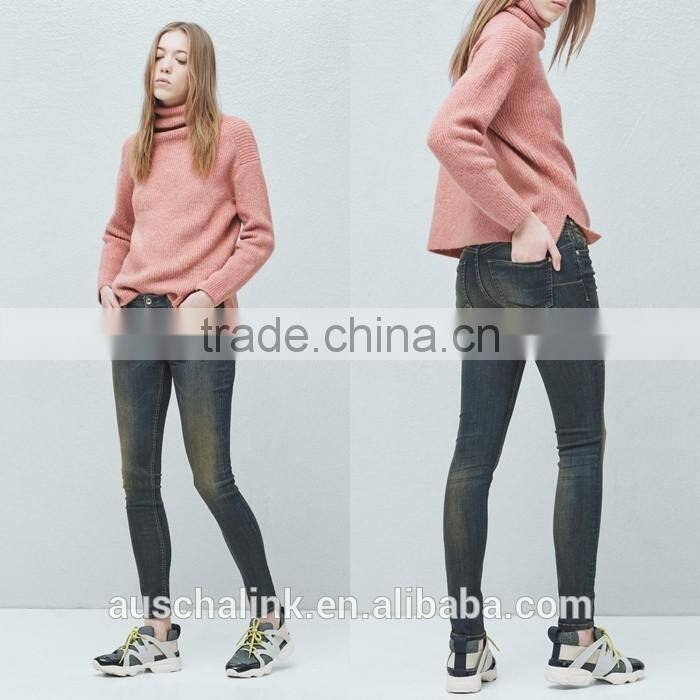 Autumn girls fashion style cheap jeans wholesale china