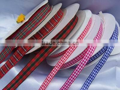 DIY manual and Christmas glitter plaid ribbon