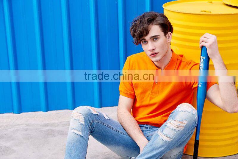 Available customer in stock design logo high quality men polo shirt