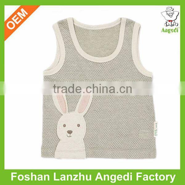 softy new born baby vest organic cotton t shirt with applique design
